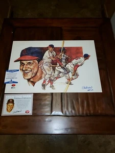 💥HOF💥🌟STAN⚾️MUSIAL💥SIGNED⚾️18X12"⚾️W/HOF 69💥INCRIPS💥BECKETT💥MUSIAL💥COA💥 - Picture 1 of 8
