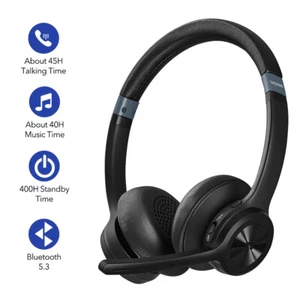 Mpow Trucker Bluetooth Headset with Microphone Wireless Business Headphones Mic - Picture 1 of 10