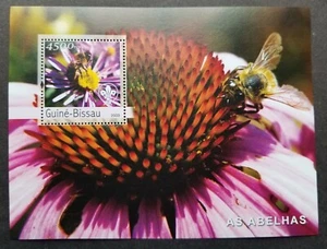 *FREE SHIP Guinea Bissau Honey Bee 2003 Insect Flora Fauna Flower Scout (ms) MNH - Picture 1 of 5