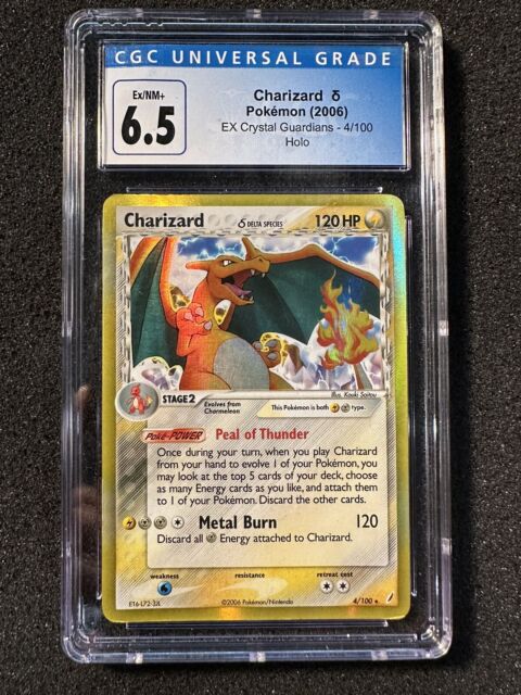 Carta Antiga Pokemon Charizard 4/100 Holo Rare Ex Crystal Guardians  Original Card