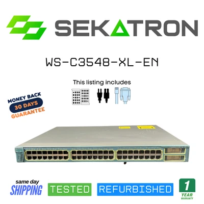 🔀 Cisco WS-C3548-XL-EN • 48x FastEthernet • 2x Gigabit • ⚡Envío rápido Foto 1 de 2