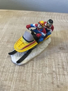 Figura de colección Lemax amarilla moto de nieve pueblo de Navidad - Imagen 1 de 6