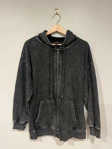 Forever 21 Men’s Zip Up Hoodie Jacket Black Medium M - Picture 1 of 3