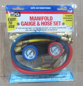 QUEST 432 AUTO AIR CONDITIONER MANIFOLD GAUGE & HOSE SET - Picture 1 of 12