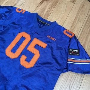 VINTAGE Fubu 05 Sports Football Jersey Limited Edition Mens Large Blue Y2K - Picture 1 of 12