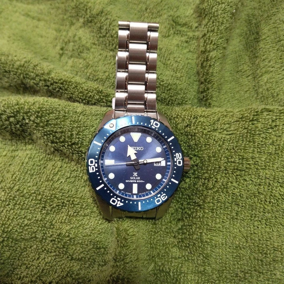 SEIKO ProspeX SBDJ011 V157-0BN0 relógio de mergulho de titânio movido a energia solar estado perfeito - Imagem 1 de 4