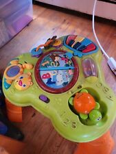 bright stars music table, green and orange, learn ABC and 123s