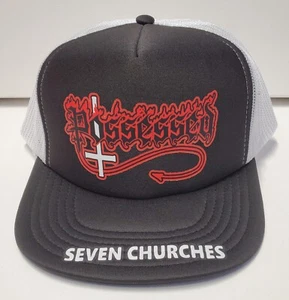 Black Death Gothic Industrial Thrash Metal 7Churches Trucker Mesh Adjust - Picture 1 of 2