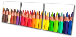 Matite colorate astratte per cameretta bambini TREBLE CANVAS WALL ART quadro stampa - Foto 1 di 1