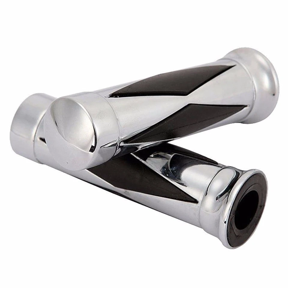 Empuñaduras cromadas de 1" 25 mm para Kawasaki Vulcan Honda Shadow VTX1800 VTX1300 Foto 1 de 4