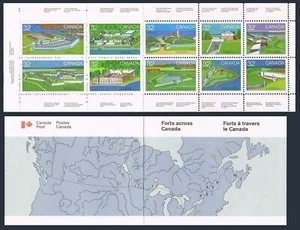 Canada 983-992a booklet, MNH. Michel 877-886 MH 92. Forts across Canada, 1983. - Picture 1 of 1
