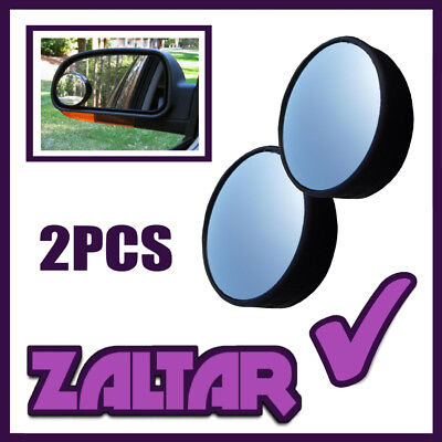 Black Blind Spot Convex Mirrors Towing Car Van Safety Wide Angle Caravan Camper • 3.20€