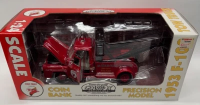 1953 Ford F-100 Texaco Tow Truck Gearbox 1:24 Scale Coin Bank - Image 1 of 4