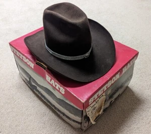 Stetson Mens 3X Chocolate Brown Beaver Size 7 w/ Original Box - Picture 1 of 11