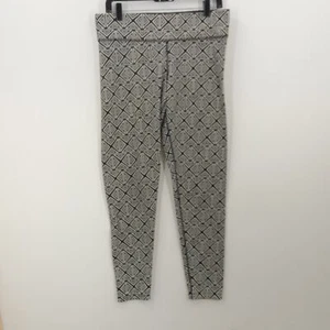 Victorias Secret Pink Womens Black White Skinny Leg Compression Leggings Medium - Picture 1 of 6