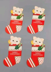 Die Cut Christmas Paper Package Decoration Gift Card Money Holder Hallmark Vtg - Picture 1 of 9