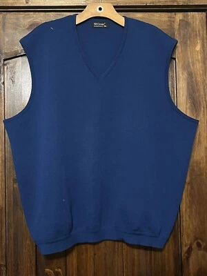 2XL St Croix V-Neck Vest; Royal Blue, 100% Wool, Mens - Image 1 of 4