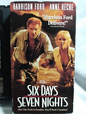 Six Days, Seven Nights (VHS, 1998) Harrison Ford, Anne Heche Foto 1 de 3