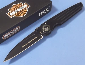 HARLEY-DAVIDSON 52112 Case Tec X series Black Framelock Knife 4 1/2" closed NEW! - Picture 1 of 4