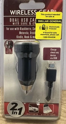 Беспроводное оборудование двойной USB автомобильное зарядное устройство + двойной USB-порт зарядное устройство переменного тока сотового телефона черный - Изображение 1 из 2