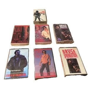 Job Lot Vintage Cassette Tape Bruce Springsteen Human Touch In Concert Live - Picture 1 of 10