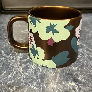 Starbucks Copper Bronze Look Flowers Pansies Brown 2020 Autumn Coffee Mug - Bild 1 von 5