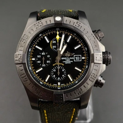 Breitling Avenger II Acero Negro Edición Limitada 1/300 - ¡Uno de solo 300! Foto 1 de 4