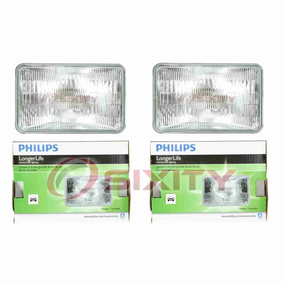 2 pc Philips High Low Beam Headlight Bulbs for Dodge Caravan Dakota Daytona tr - Image 1 of 4