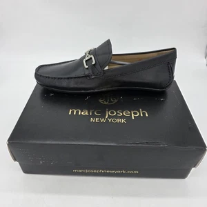 Marc Joseph New York Park Ave Shoes Mens Size 9.5 Black Leather Loafers Brazil - Picture 1 of 12