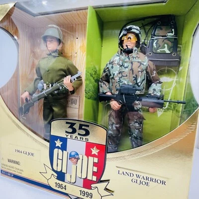 GI JOE 35th Anniversary THEN & NOW 2 Pack - 1964 Joe & 1999 Land Warrior VTG NEW - Image 1 of 4