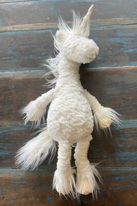 Jellycat Dainty Unicorn 20” Plush White Soft Toy Iridescent Stuffed Animal - Picture 1 of 5