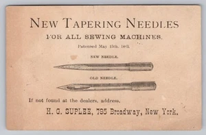 New Home Sewing Machines New Tapering Needles Broadway NY HG Suplee - Picture 1 of 2