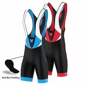 FDX Mens Classic Cycling Bib Shorts Coolmax® Padding Cycle Shorts Bike Tights - Picture 1 of 10
