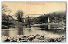 1938 The Truss Bridge River Lake Cows Grove Elmdale Kansas Ks Posted Postcard