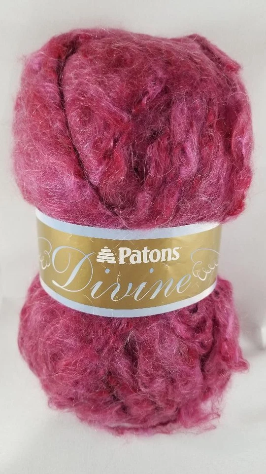 Hilo Patons Devine 79,5 % acrílico 18 % mohair 2,5 % poliéster 142 años 3,5 oz Foto 1 de 1