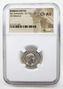 Severus Alexander Silver Denarius (AD 222-235) NGC Certified CH-AU - Picture 1 of 5