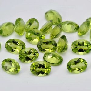 Wholesale Lot of 9x7mm Oval Faceted Natural Peridot Loose Calibrated Gemstone