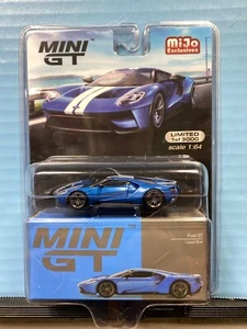 1/64 MINI GT MIJO EXCLUSIVES FORD GT LIQUID BLUE CAR - Picture 1 of 2