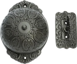 antique finish ornate manual door bell with turn handle,door ringer,TH 5509 - Picture 1 of 5