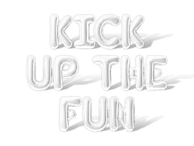 Banner Globo Letra KICK UP THE FUN - Fútbol Cumpleaños Tema Fiesta Decoración Foto 1 de 4