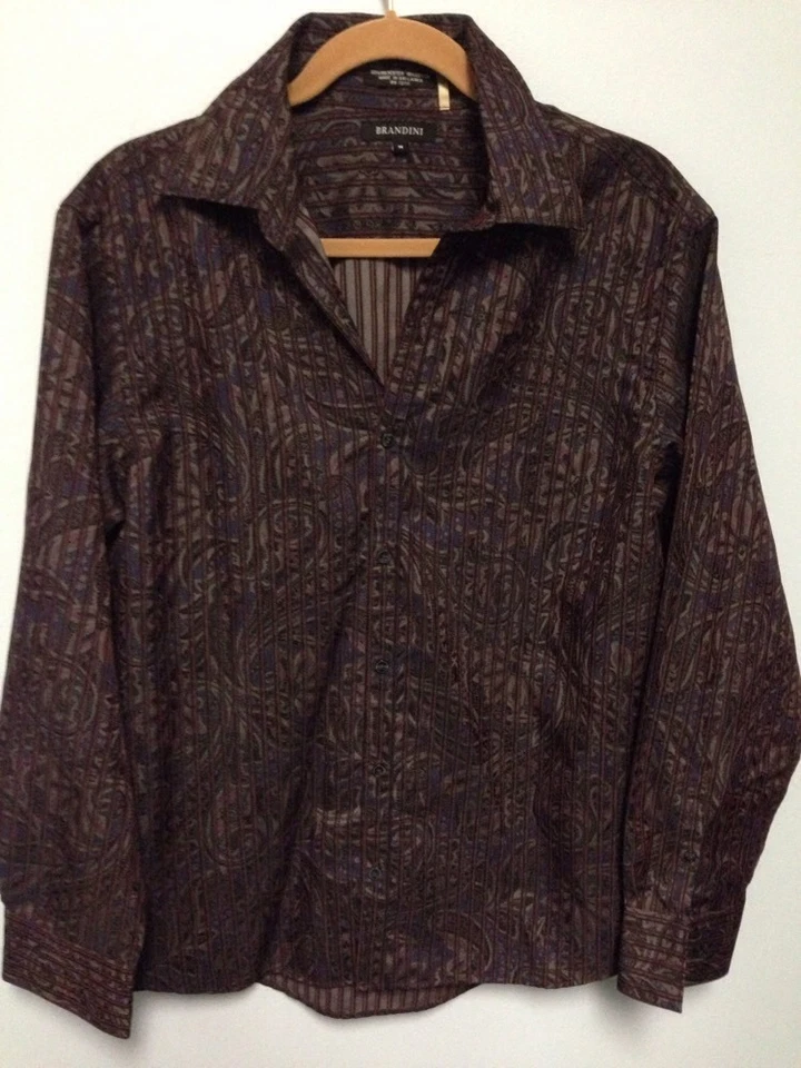 Blusa Brandini Talla M Abotonada Poliéster Algodón  Foto 1 de 4