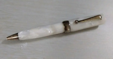 Montegrappa Micra Pearl White resin/Silver 925 Twisted Ballpoint Pen (No Box)