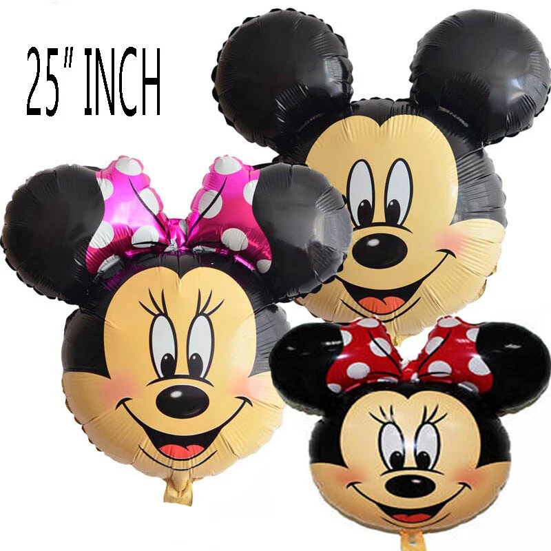 25" Inch Mickey And Minnie Mouse Face Shape Foil Balon head Foil Cartoon Toy uk