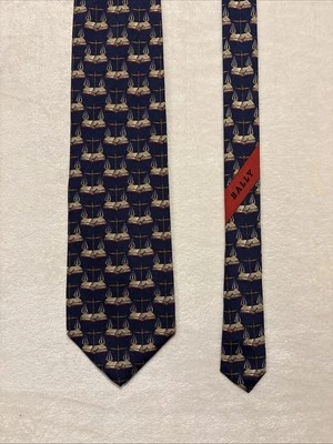 Escalas de corbata y patrón de libro vintage Bally Lawyer Judge hechas en EE. UU. gran regalo Foto 1 de 3