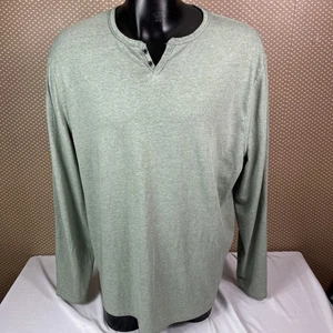 Lucky Brand Venice Burnout Long Sleeve Green Henley Size XXL - Picture 1 of 8