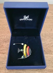 Swarovski Kristall Angelfish Brosche, Tropischer Kalabar Fisch Schmuck Pin - Bild 1 von 8