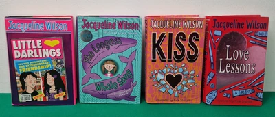 Job Lot of 4 Jacqueline Wilson 1st Edition H/B Books Kiss Love Lessons etc - image 1 of 4
