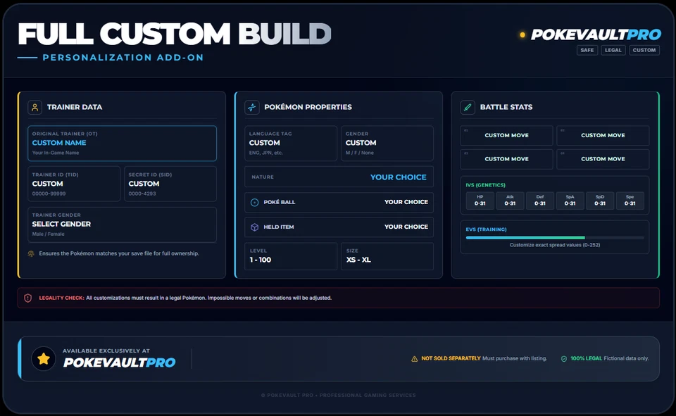 Pokémon Legends ZA Full Custom Build Add On