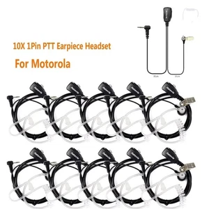 10* 1Pin MIC PTT Earpiece for Motorola T270 T7150 SX500 FV200 T4800 XTR446 FR50 - Picture 1 of 2