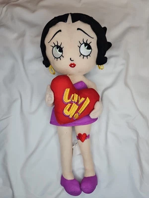 Betty Boop Luv U Valentine Plush Doll Purple Dress Red Heart 15" 2012 *Read Desc - Image 1 of 4